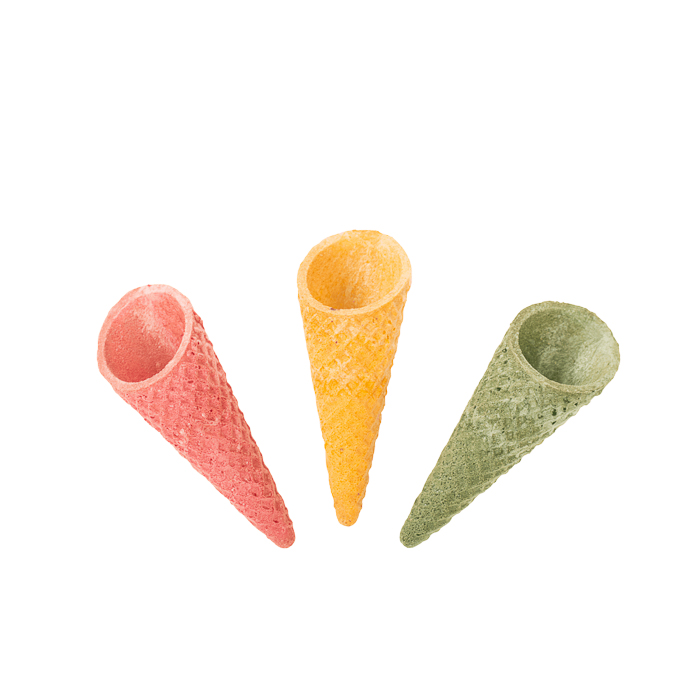 immagine mini cono per gelato ciapì colorati