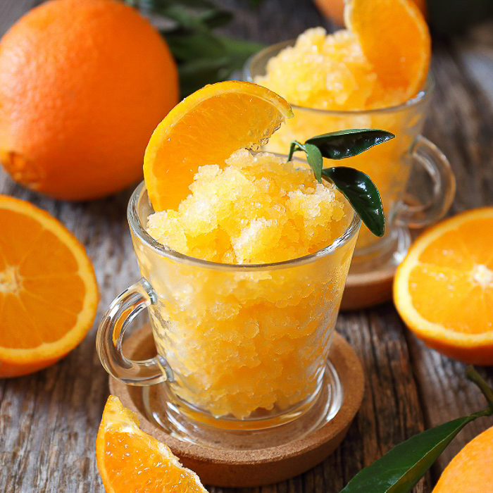 immagine preparato per granita in polvere arancia